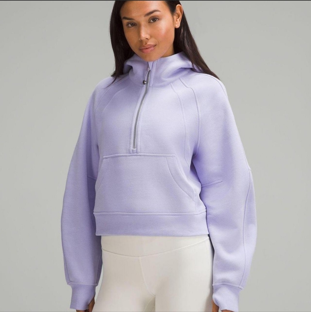 Lululemon Scuba Oversized Funnel-Neck Half Zip in Lilac Smoke